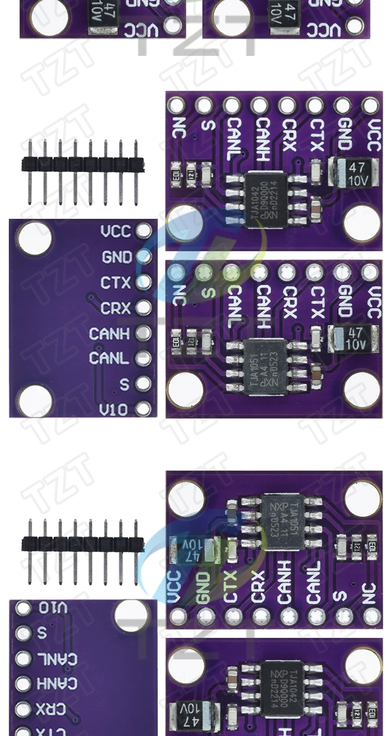 TZT 1/2/5 Stück TJA1042 TJA1051 Hochgeschwindigkeits-Transceiver-Modul mit geringem Stromverbrauch und CAN-Funktion TJA1051T TJA1042 für Arduino – Detail 4