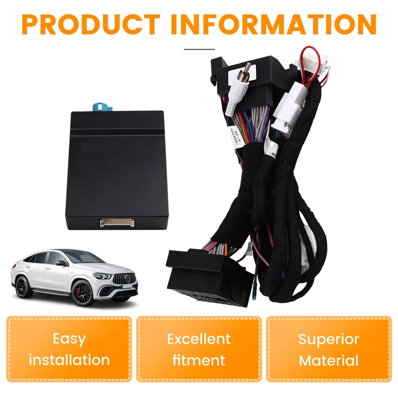 AB96-16Pin AndroidカーラジオハーネスとCanbusアダプター ベンツNTG 4.5シリーズ A/B/C/E/G/ML/CLA/GLA/GL用