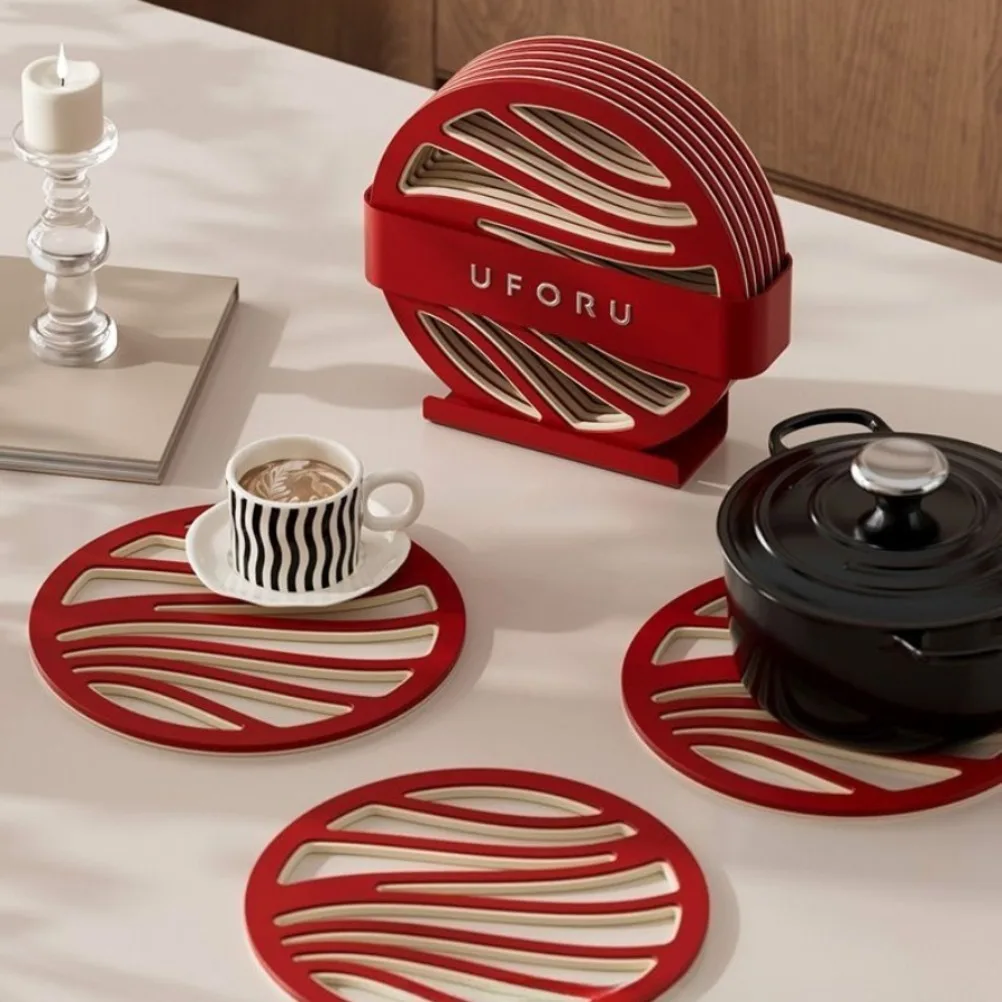 

Ins Style Insulation Pad High Temperature Resistant Dining Table Heat Insulation Pad Kitchen Mat Table Decoration and Accessorie