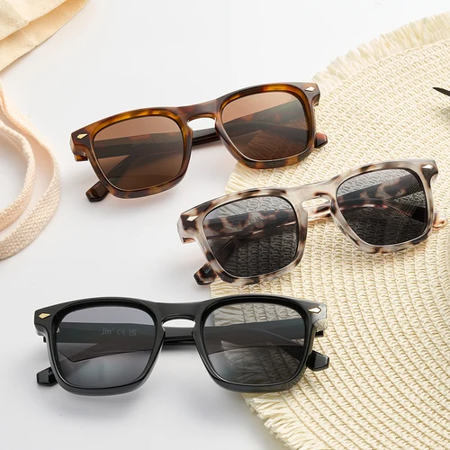 Imagen 2 del producto JM Gafas de lectura bifocales para mujeres y hombres, gafas de sol de lectura cuadradas clásicas con protección UV