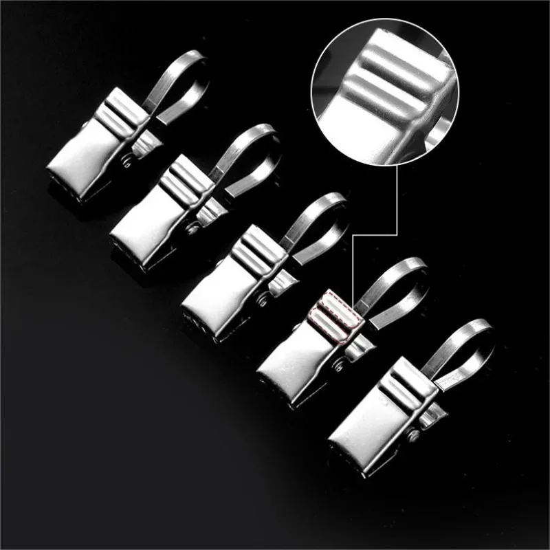 10PCS Curtain Clip Clasp 430 Stainless Steel Clip Hook Accessory Strong Shower Curtain Clip Load Bearing Thickened Curtain Hook