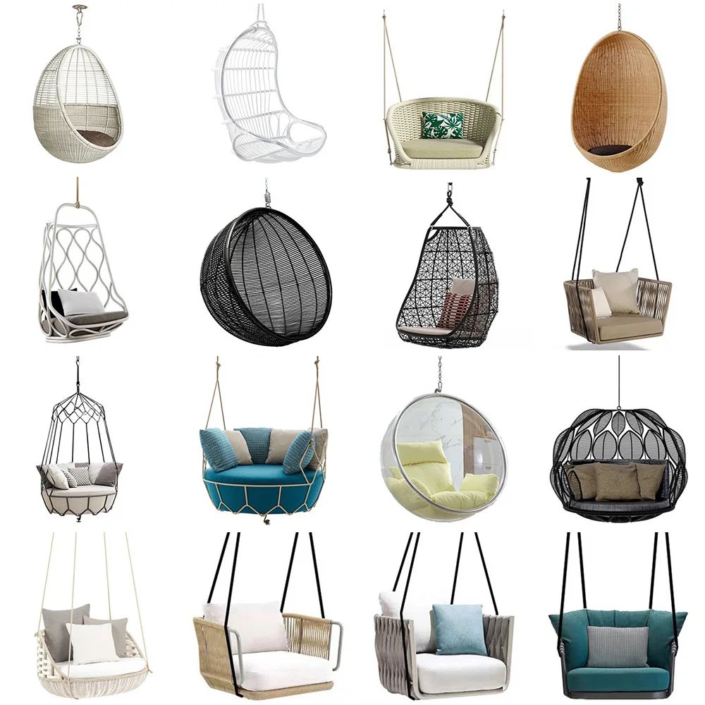 

Outdoor hanging basket swing hanging leisure hanging basket swing Internet celebrity balcony rope swing rocking chair sofa weavi