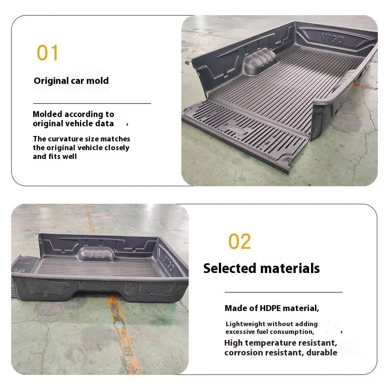 

Single Row Box Treasure Back Car Pad Lining for Hilux Revo Vigo Pickup Truck Interior Kits Truck Beds Protection