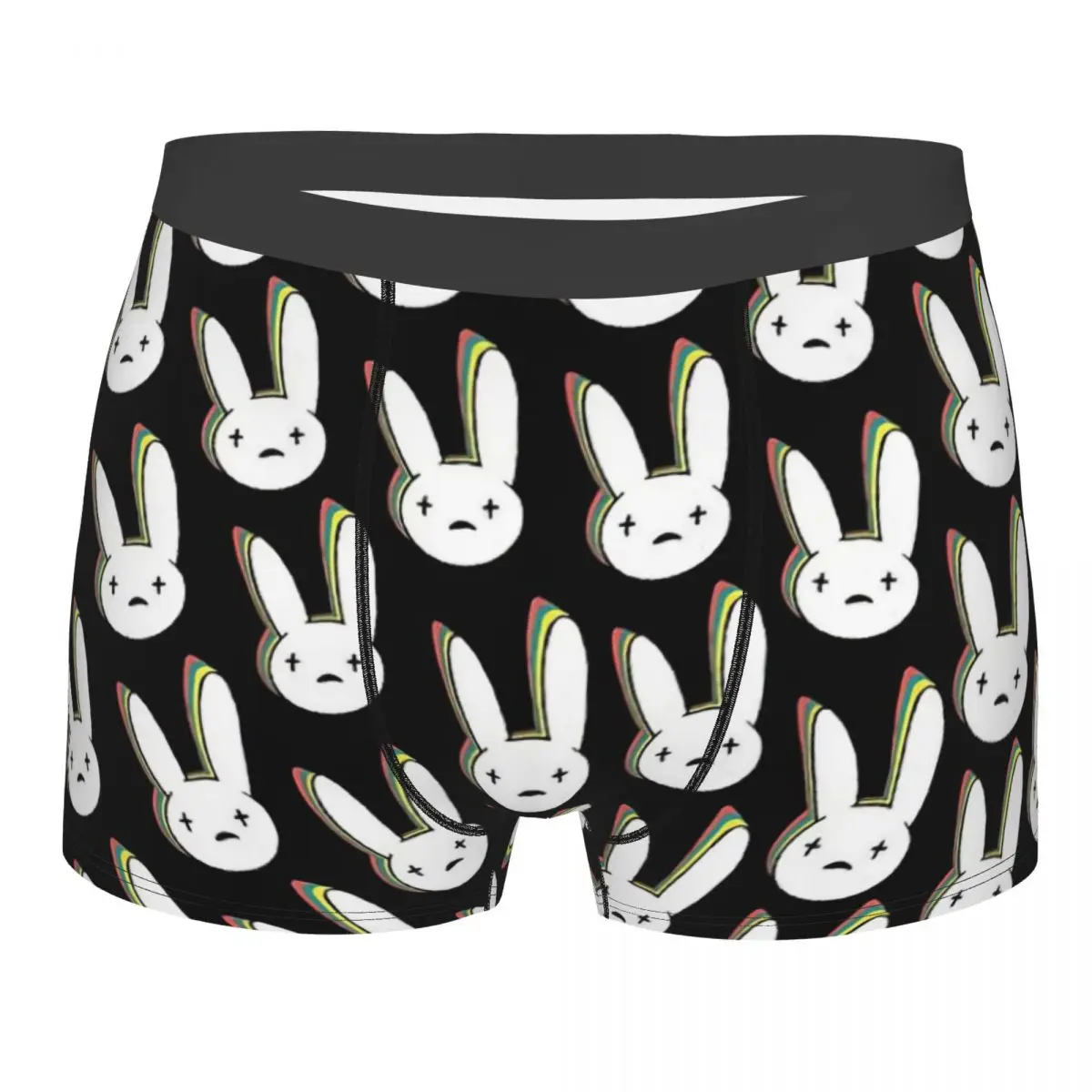 

BadBunny Underpants Breathbale Panties Male Underwear Print Shorts Boxer Briefs