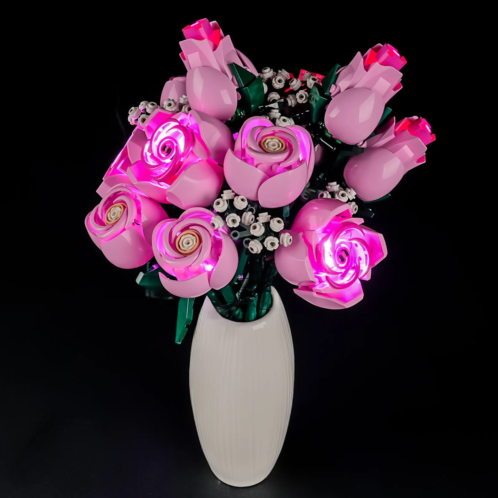 

(Только светодиодный светильник без кирпичей) 10374 Идеи букета розовых роз (не включает наборы строительных блоков, наборы моделей)