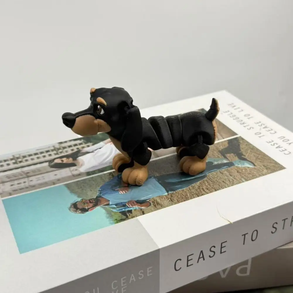 Multi-Jointed 3D Printing Dog Toy Movable Model Doll Multi Joint Dachshund Toys Novelty Crafts Simulated Border Collie Figurine