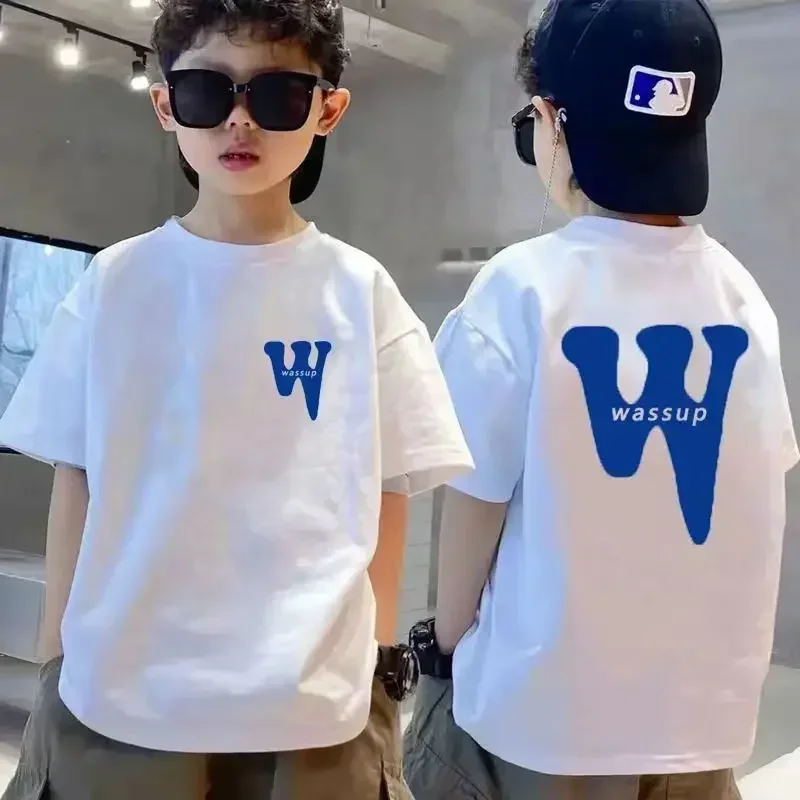 

Luxury Brand 3-14y Kid Tees Teenager Summer Boys Girls Clothes Baby Cotton Printed Student T Shirt Short Sleeve Children Tops
