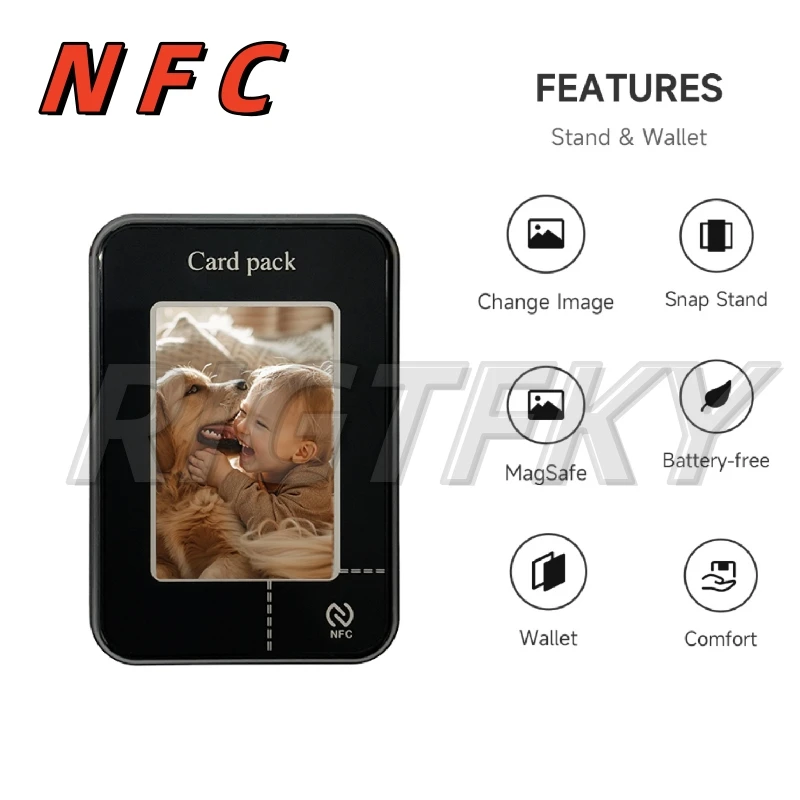 NFC DIY Magnetic Smart Ink Painting Phone Case Card Pack Suitable for iPhone 16 15 14 13 Pro Max Cartoon Couple Battery Free