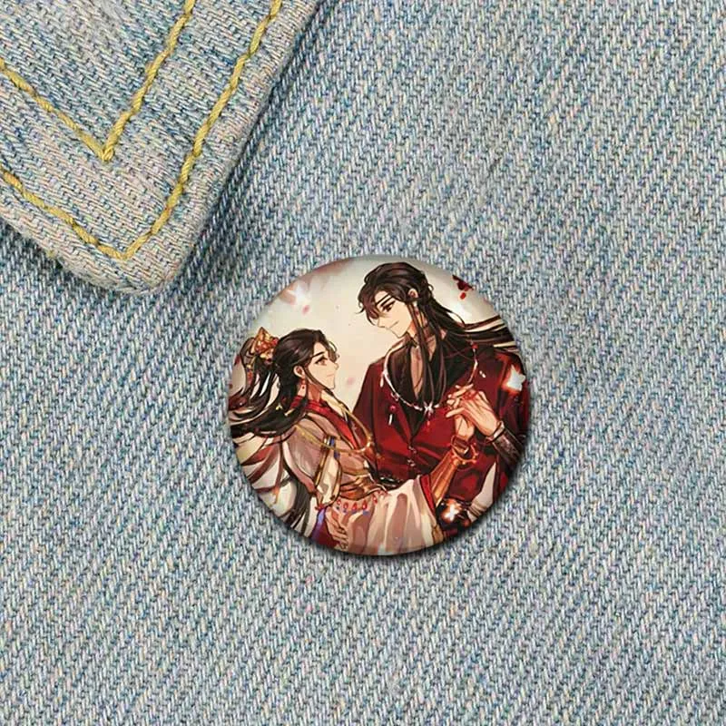 Heaven Official’s Blessing Brooch for Backpack Tian Guan Ci Fu Hua Cheng Xie Lian Cosplay Badge Pin Anime Jewelry Clothes Decor