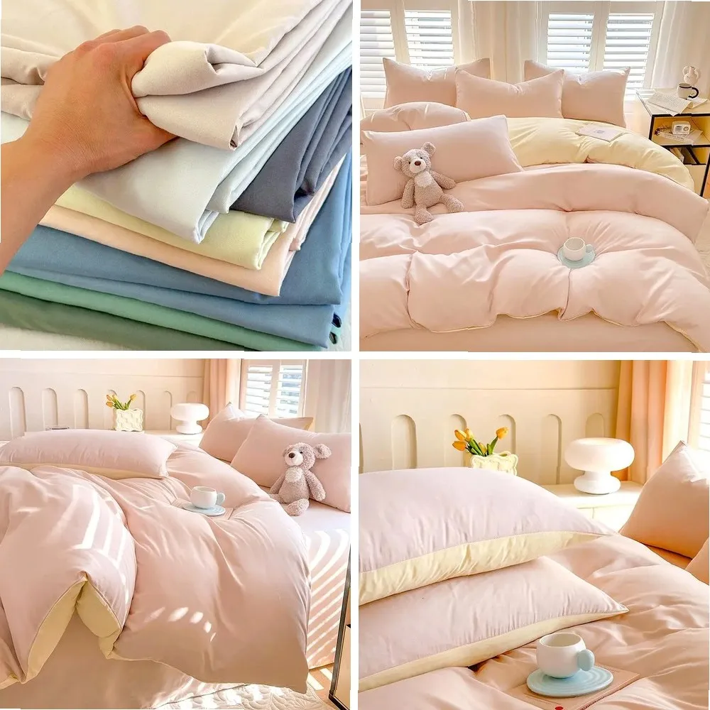 

Washed Pure Cotton Duvet Cover Single Piece Student Dormitory Home Use Double Size New 2025 Simple Style Bedding Covers