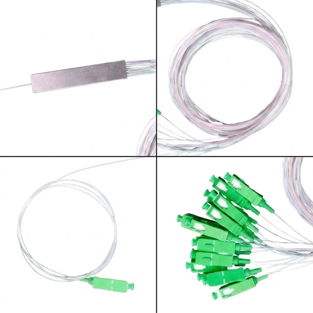Miniature Beam Splitter For SC/APC 0.9SM Miniature Optical Splitter 1-to-16 For PLC Single-mode Pigtail Fiber Splitter Parts