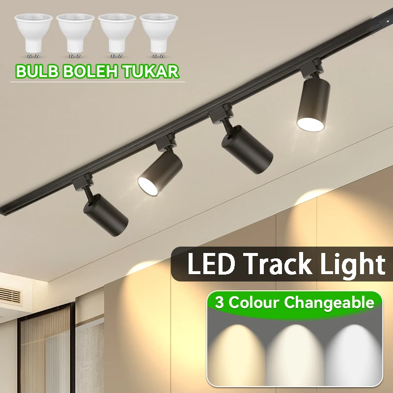 GU10 LED Track Light Full Sets Ceiling Spotlight 85-265V Rep