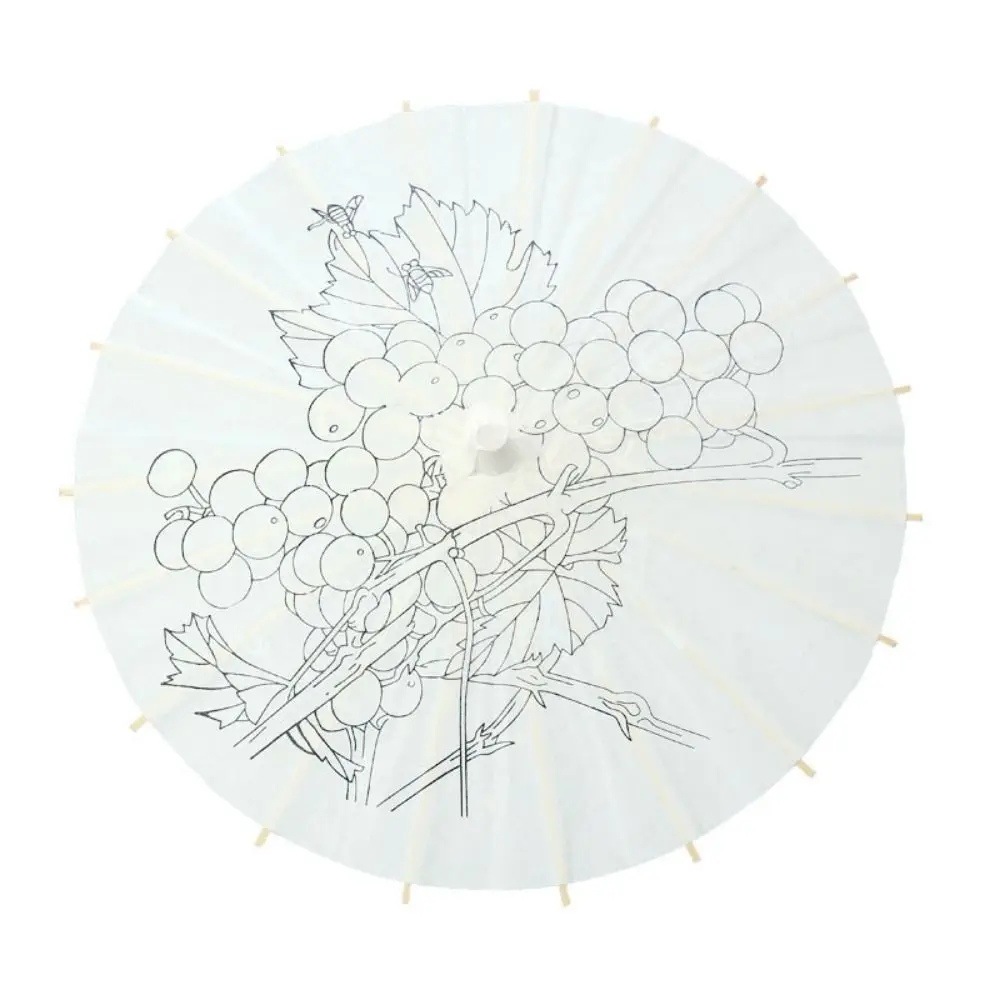 Vintage กระดาษน้ํามันร่มสบาย Grip DIY ไม้วาดร่มฤดูร้อน Shade ทนทานจีนร่มถ่ายภาพ Prop