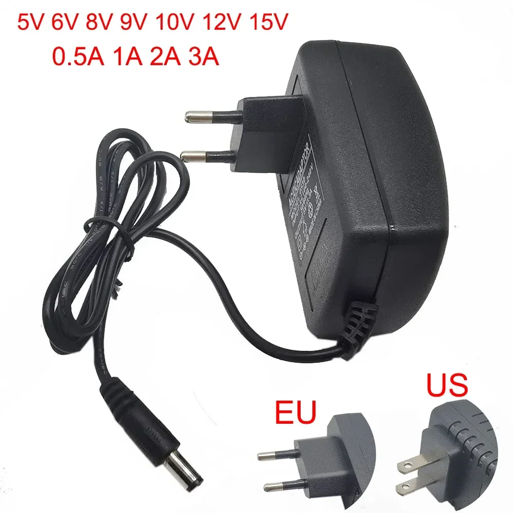 AC 110-240V DC 5V 6V 8V 9V 10V 12V 15V 0.5 1A 2A 3A Universal Power Adapter Supply Charger adapter Eu Us for LED light strips