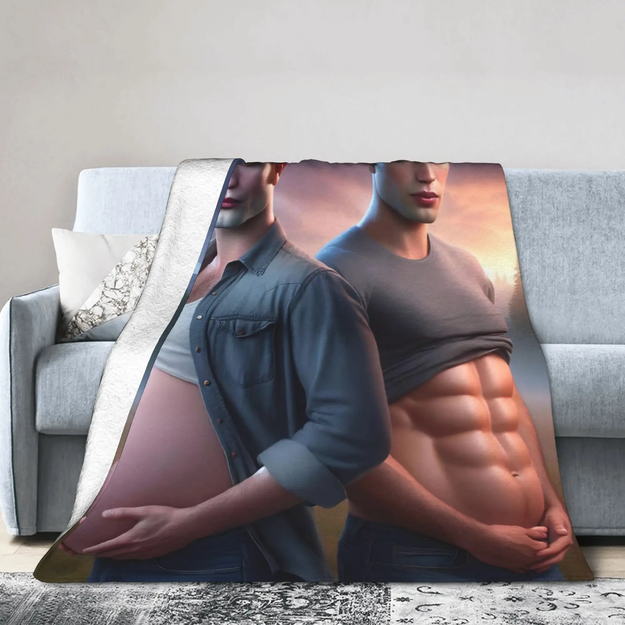The Twilight Saga Movie Plush Blankets Funny Jacob Edward Vampire Throw Blankets for Bed Sofa Couch 125*100cm Bedspreads