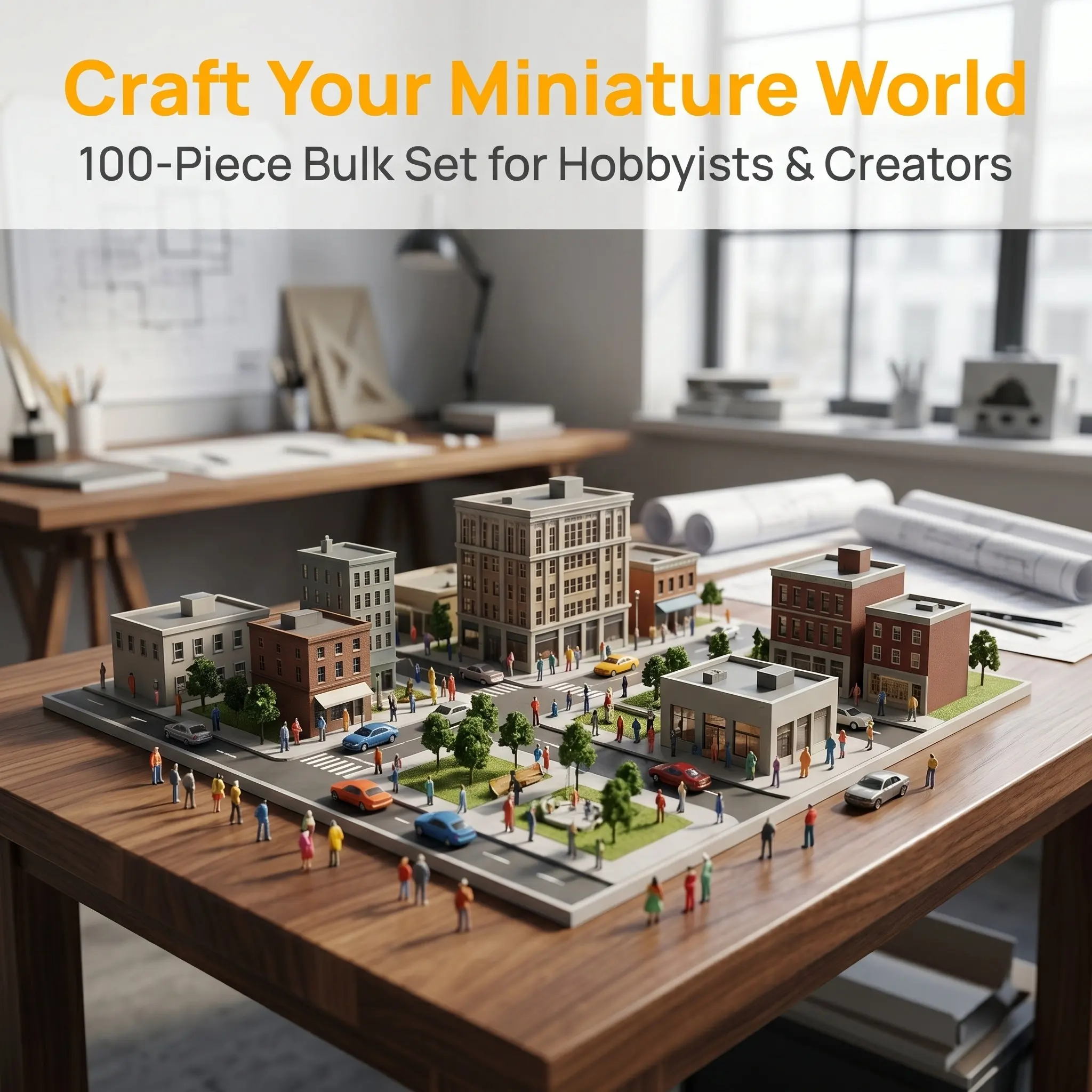 100Pcs Sand Tray People Miniature Plastic Art Decor Creative Home Office Desktop Decoration Simulation Figure Ornament