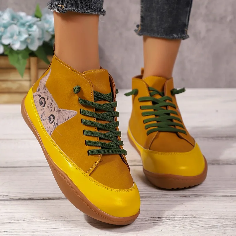 

Весна/осень 2023, новые кроссовки с круглым носком на шнуровке спереди, замшевые, мягкая подошва, нескользящие туфли на плоской подошве больших размеров