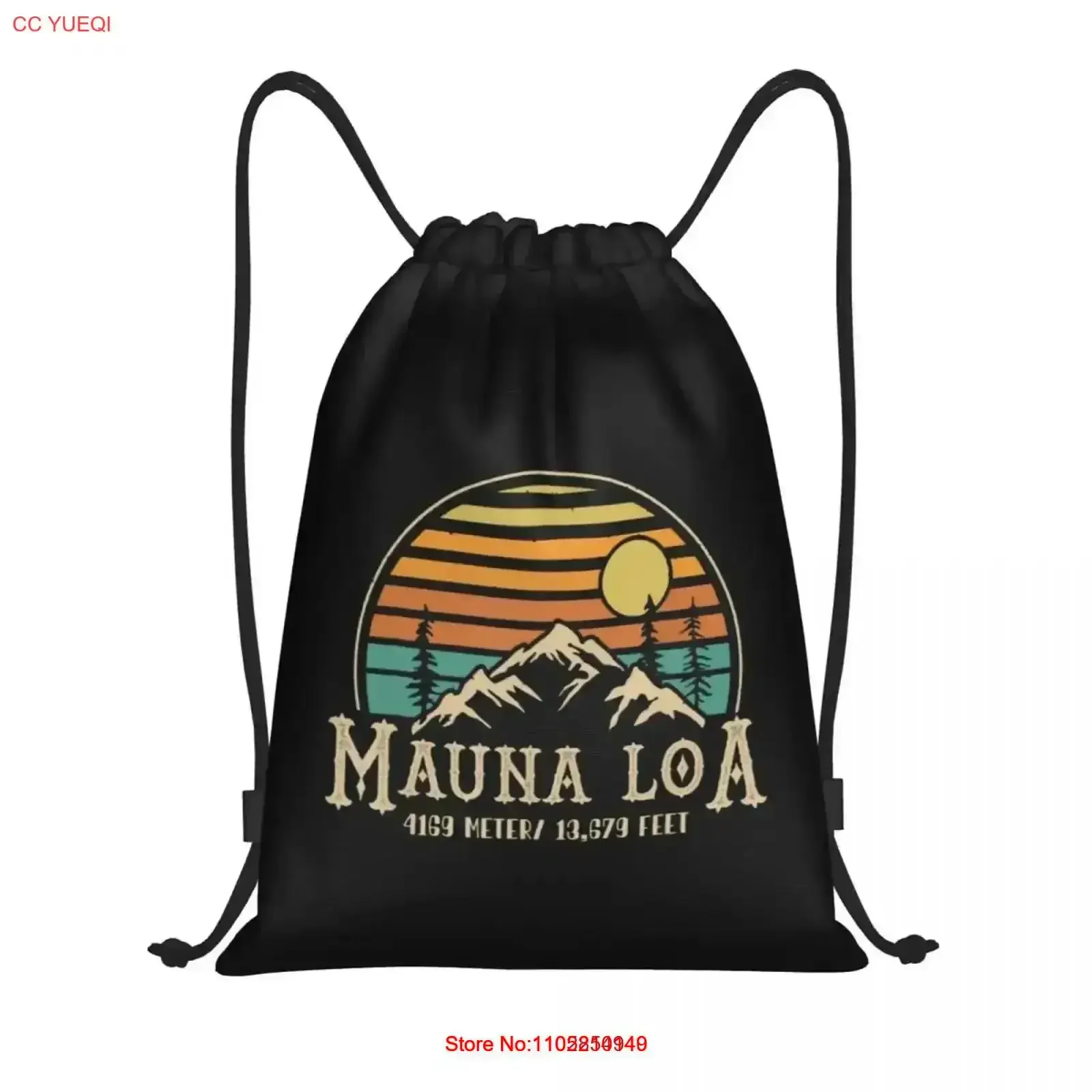 Camoing havaí caminhadas montanha ao ar livre mauna loa 1 sacos de cordão saco de ginásio quente leve vintage lavado gráfico vintage