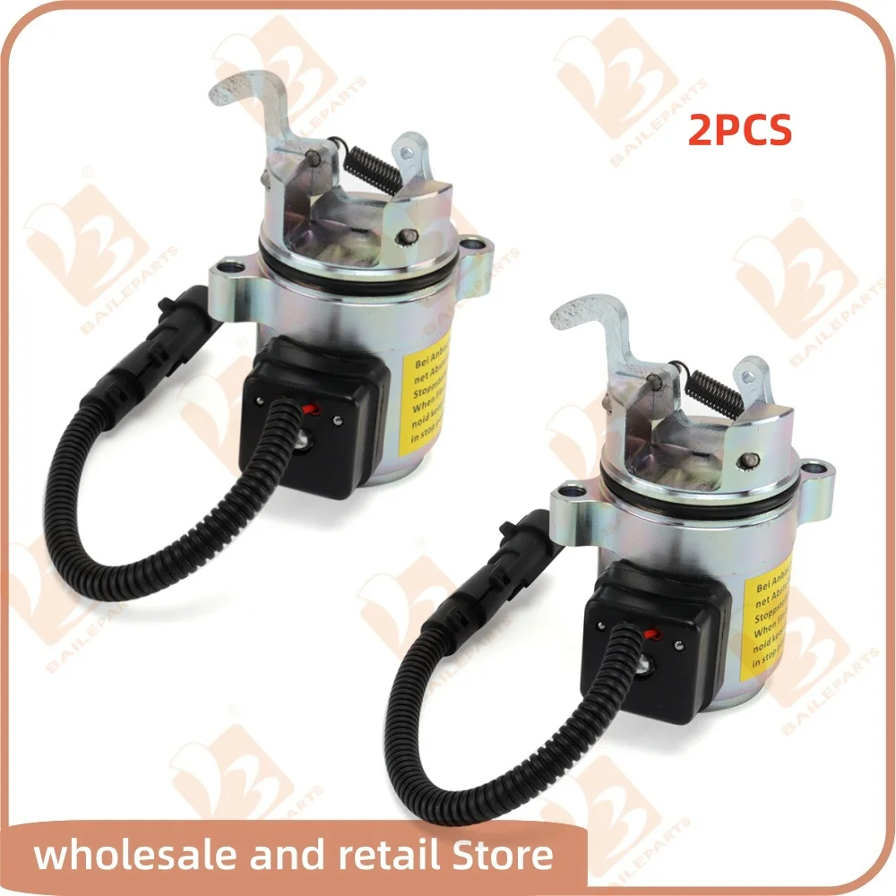 

2PCS Fuel Shut Off Solenoid Valve For Deutz 04287583 12V Engine 04102390 04287116 1011 2011 Stop Solenoid Valve Engine Parts