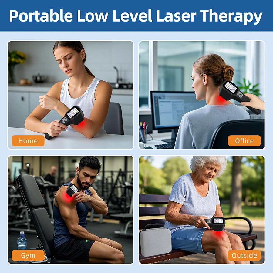 

NEW2026 Professional Cold Laser Therapy Equipment with 980nm 905nm 808nm 650nm Wavelength 2.5W for Arthritis Back Knee Pain Reli