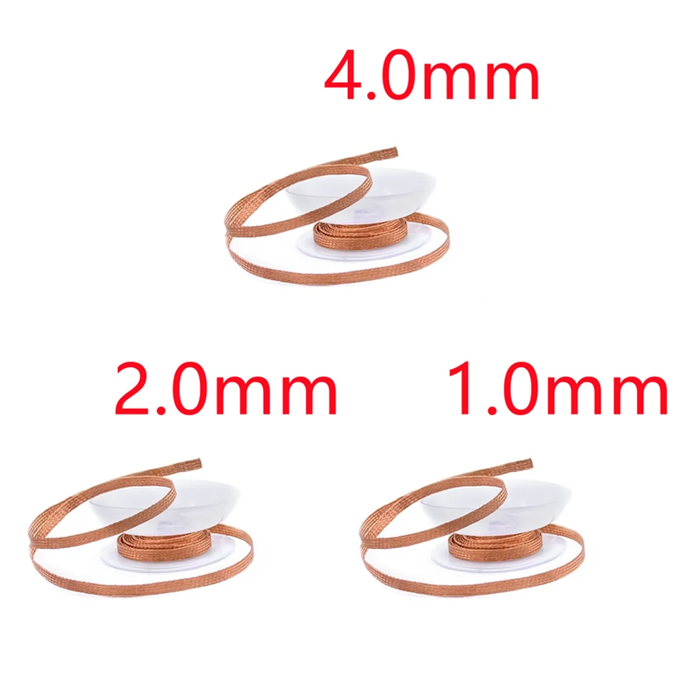 10/5/1 Pcs 1.5M Solder Wire Desoldering Braid Welding Solder Remover Wick Wire Lead Cord Flux BGA Repair Tool 1.0mm 2.0mm 4.0mm