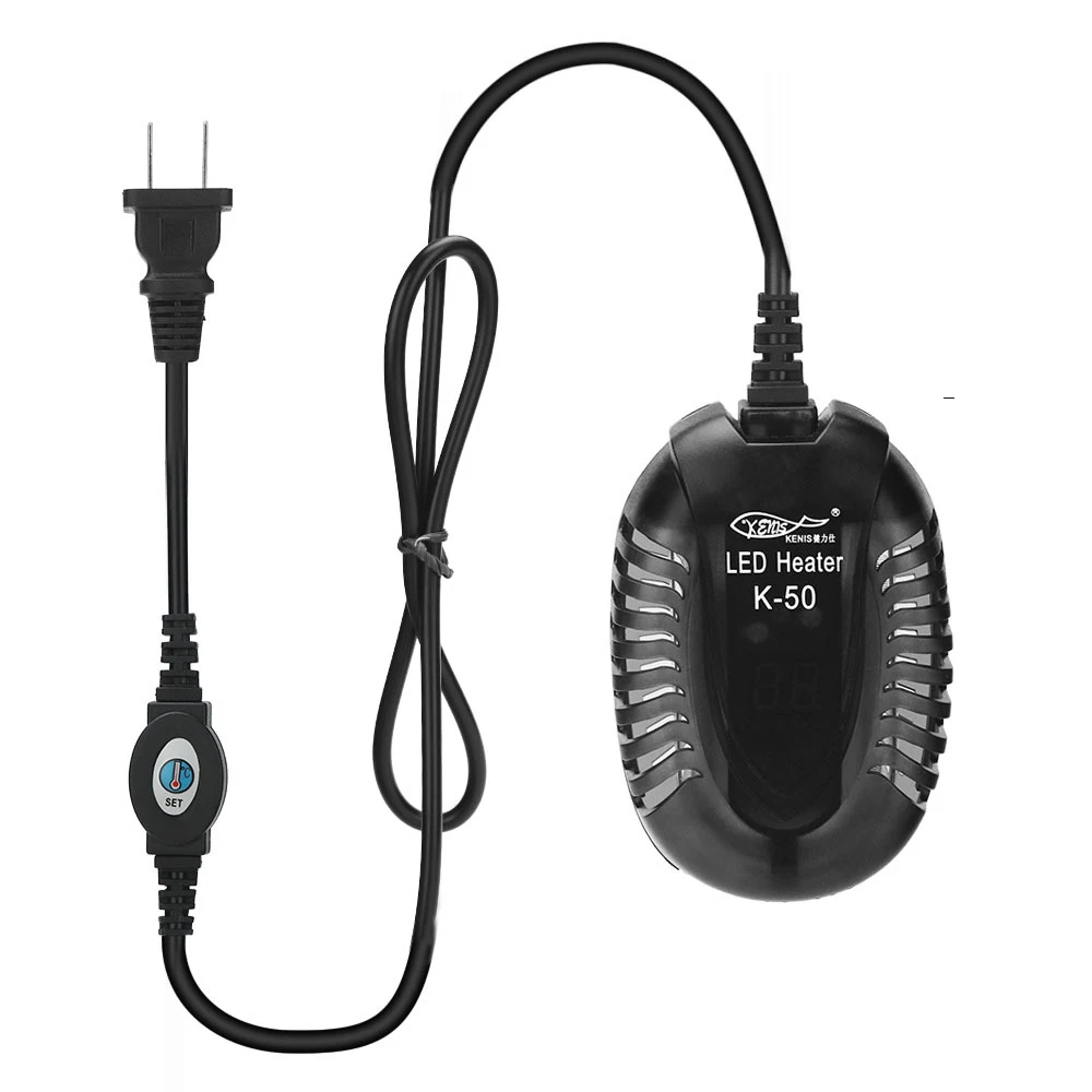 Digital Fish Tank Heater Mini Aquarium Heater with External Setting Button Shatterproof Heater for Fish or Turtle Tank