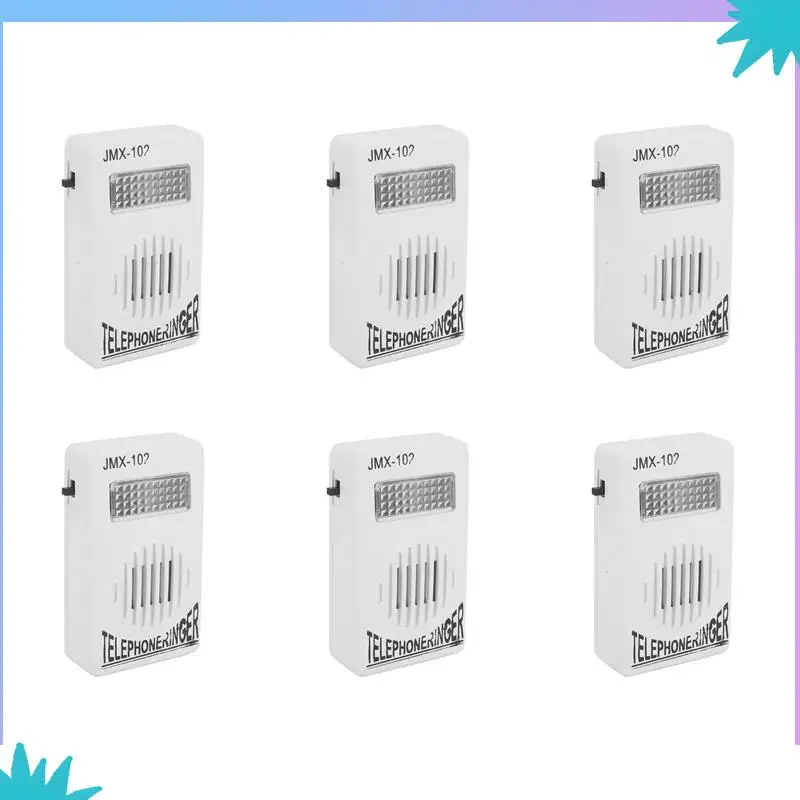 ABZW 6X RJ11 Adapter Louder Telephone Ring Flash Amplifier Ringer For Landline Telephone