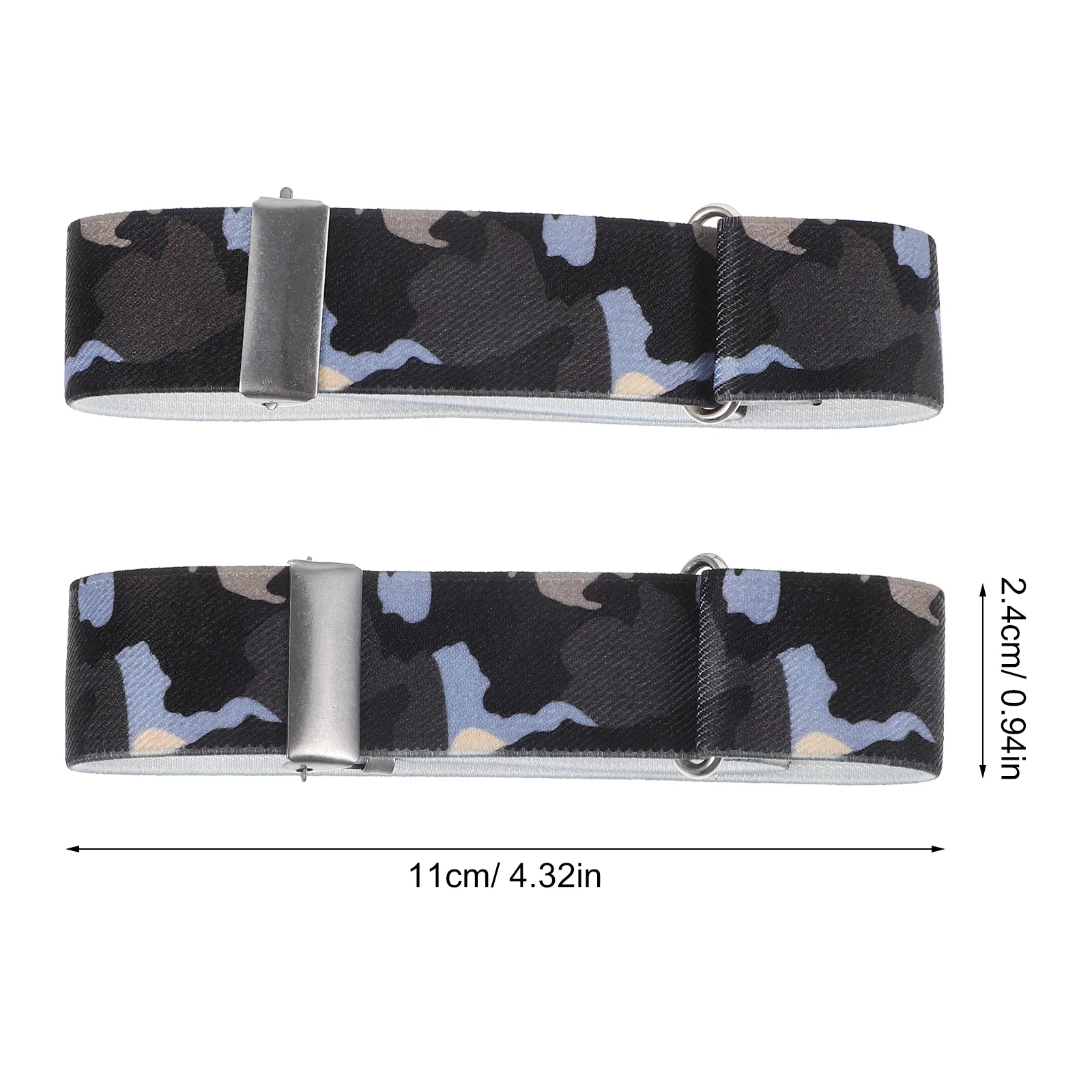 1 زوج شارات مرنة أصحاب قابل للتعديل للرجال النساء قميص الكفة الأربطة دائم الذراع العصابات كم الأربطة للرجال قميص #4