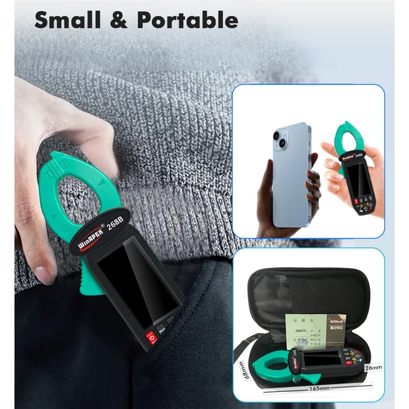 

AA38M WinAPEX 268B Intelligent Large Screen AC-DC Leakage Meter 600MA-60A Multi-Function Leakage Current Meter