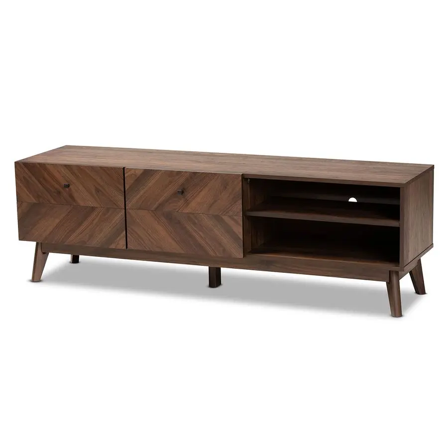 

Тумба под телевизор Hartman MidCentury Modern из дерева с отделкой цвета орехового дерева
