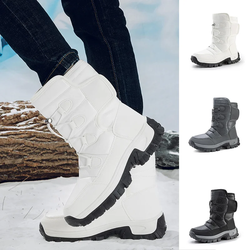 

Высокие сапоги для улицы - водонепроницаемые и износостойкие, на толстой подошве для защиты от скольжения, обеспечивающие тепло и модные.