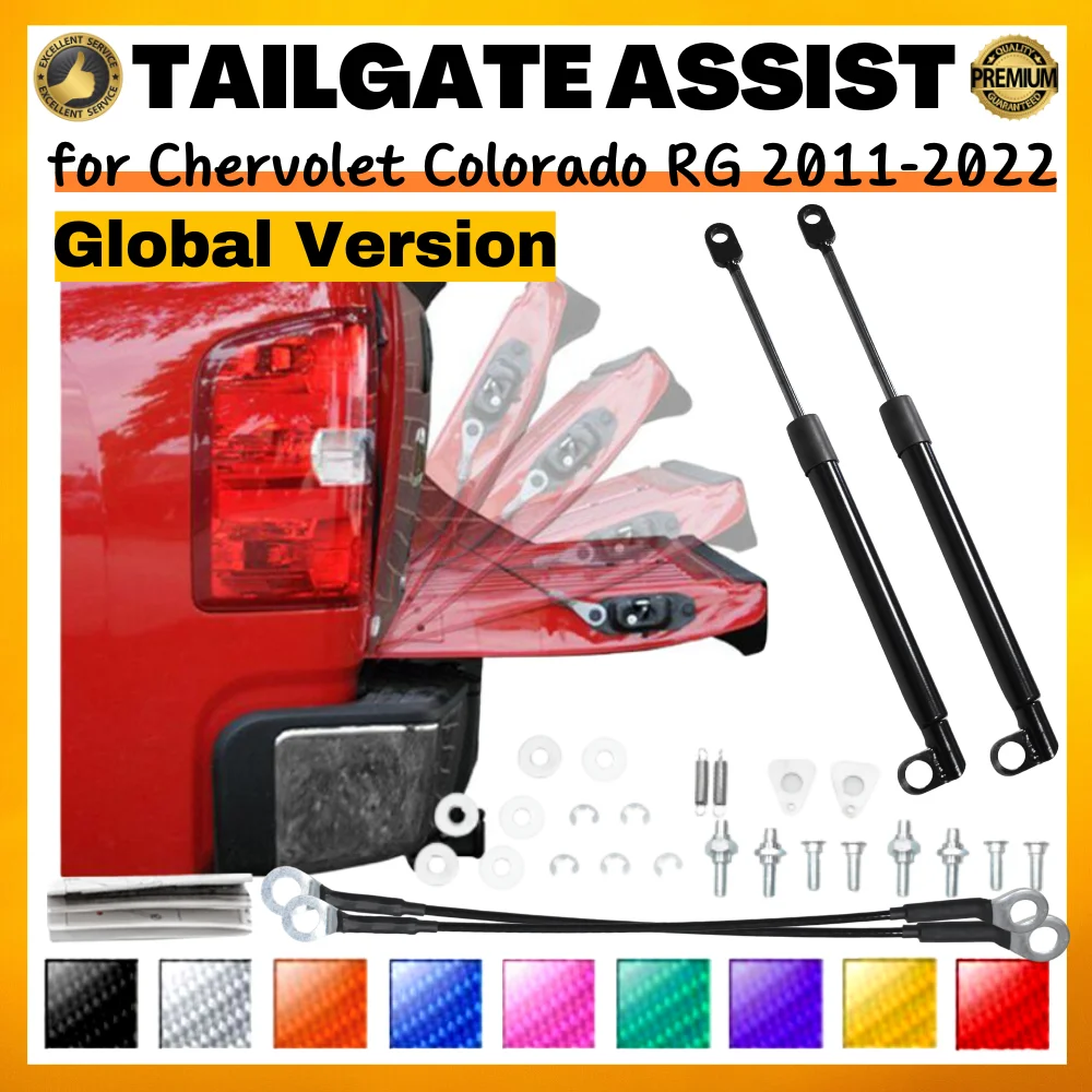 

Qty(2) Tailgate Assists for Chervolet for Holden Colorado II (RG) Global Version 2011-2022 Pickup Lift Supports Springs Dampers