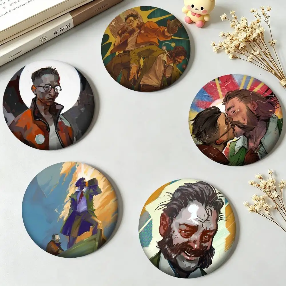 G-Gritty Noir Disco Elysium Detective Game  25mm 32mm 44mm 58mm 75mm Brooches Badges Pins for Accessories Gift