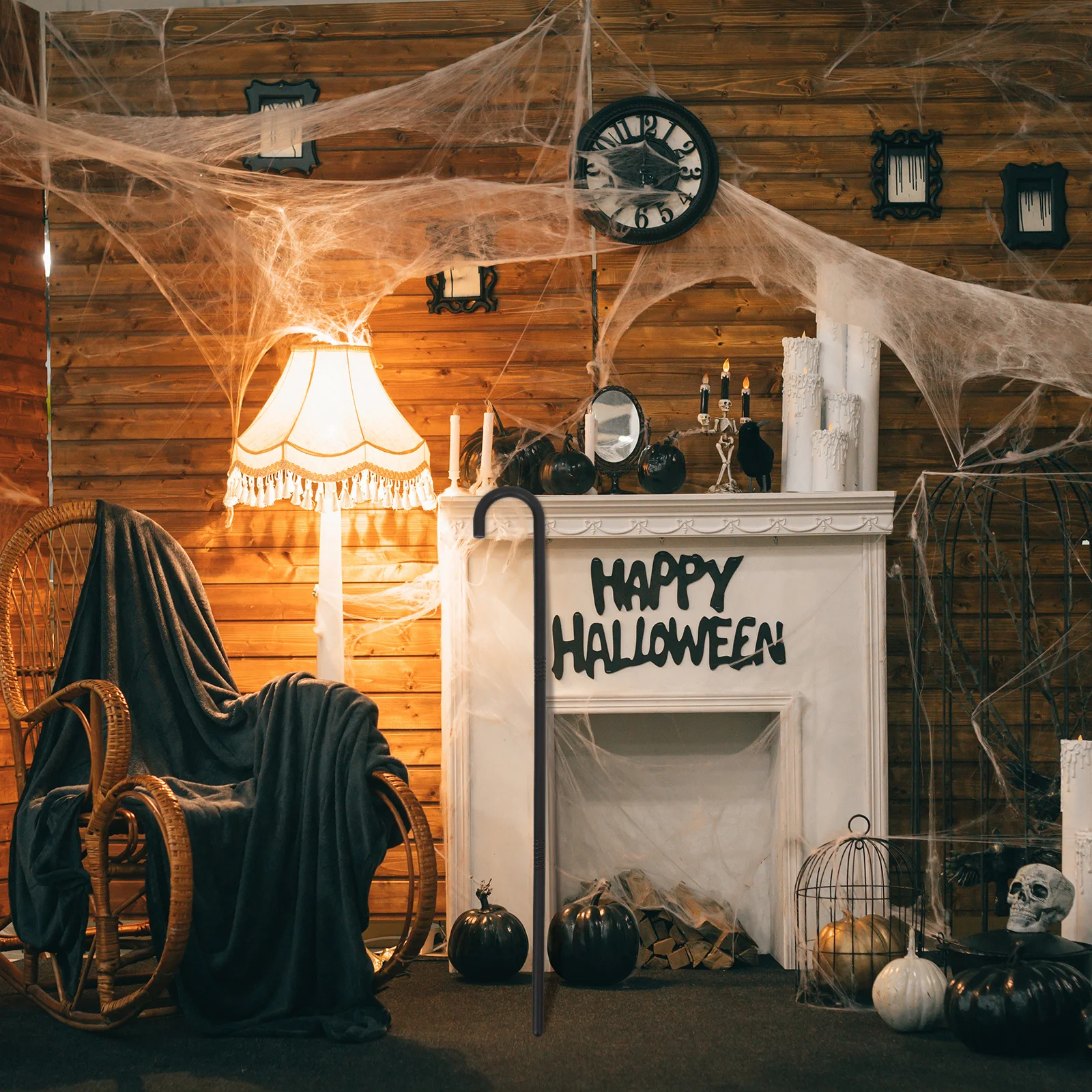 

4pcs Performer Cane Vintage Plastic Detachable Walking Stick For Halloween Party Cosplay Stage Prop Costume Accessory