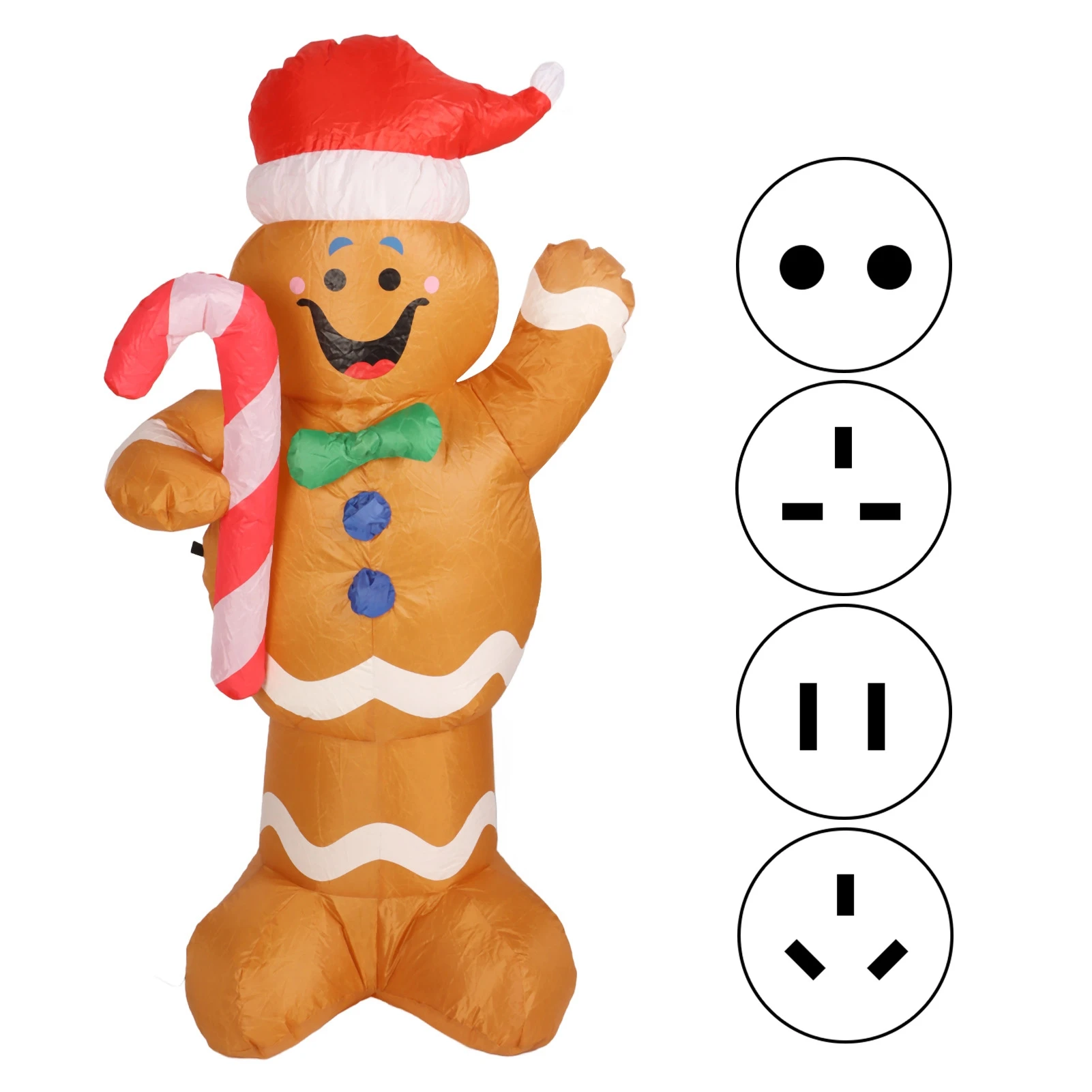 

Рождественские надувные уличные 1,5 м Рождественские надувные ловушки Колобок с тростями для конфет Выдувной двор Рождественские украшения Орнаменты