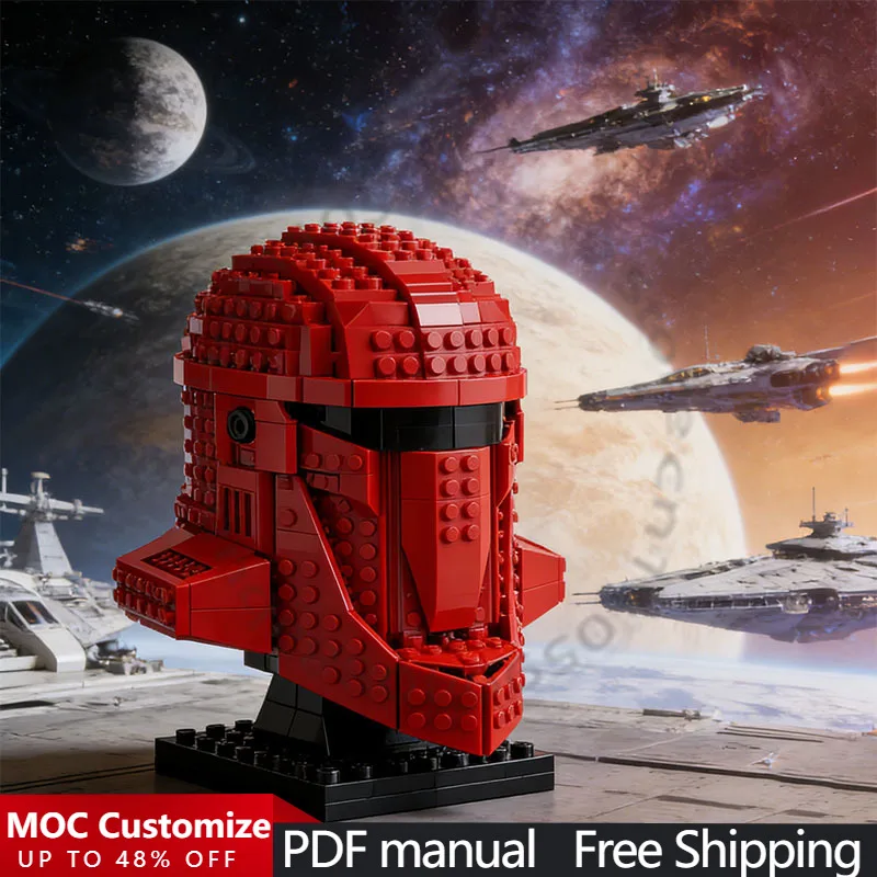 

592 детали, популярная серия игровых персонажей, шлем Имперской королевской гвардии, MOC, модульный конструктор, сделай сам, игрушка для мальчиков, подарок на день рождения