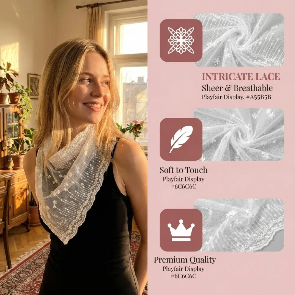 

Literary Rural Style Flower Headband Wraps Hair Band Bandana Turban Hair Accessories Lace Hair Scarf Ladies