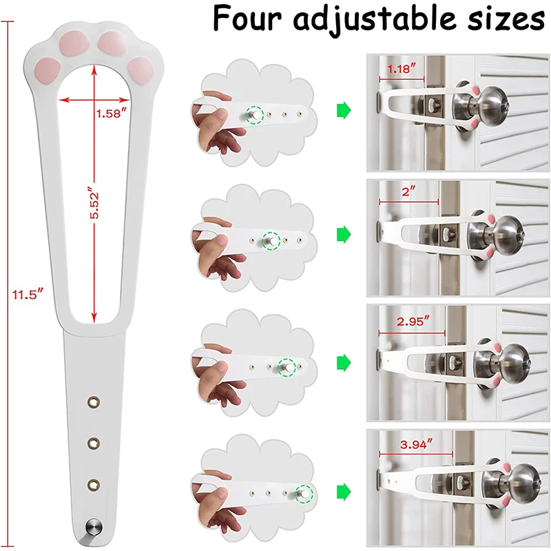 Soporte de puerta para gatos, pestillo ajustable para puerta de gato, alternativa para mantener a los perros fuera de las cajas de arena para gatos