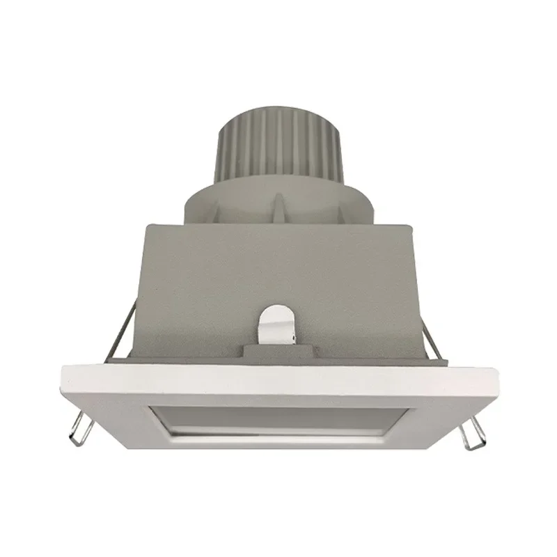 Boîtier d'éclairage carré et rond, 1 tête, GU10, support, cadre, globe oculaire, boîtier de budgétaire Downlight