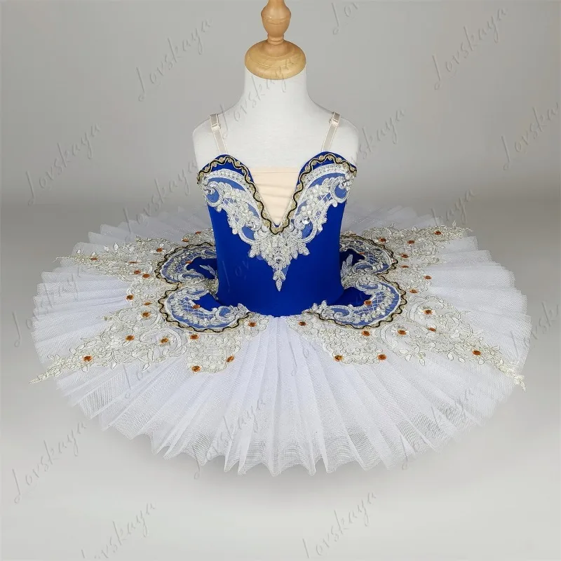 Strój do baletu dla dzieci - Sukienka TUTU bez ramiączek z bufkami dla dziewczynek - Strój na występ Łabędzie Jezioro