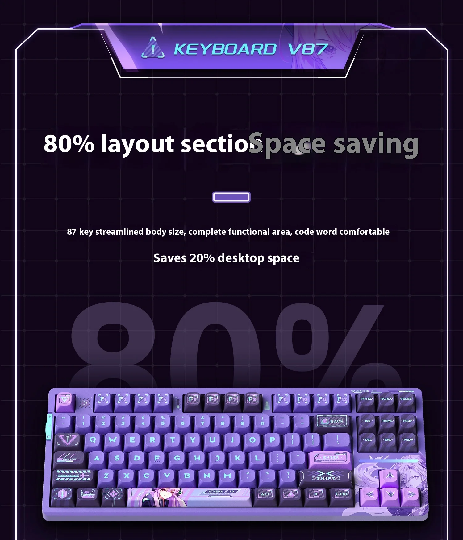 Imagem -06 - Teclado Mecânico sem Fio Três Modos Estrutura de Junta Personalizada Chave Completa Presente Rgb Hot-swappable Vgn-v87pro