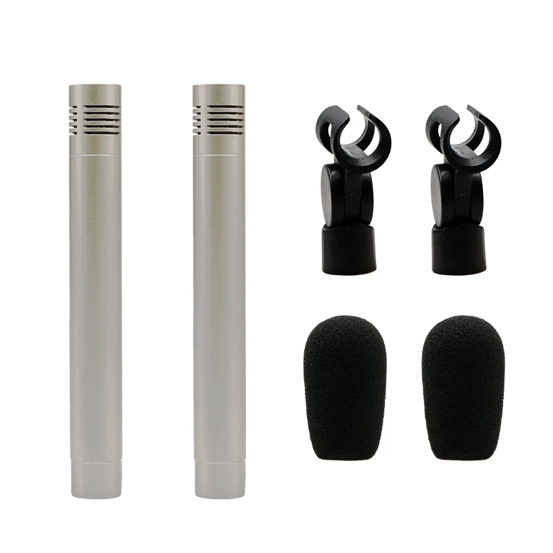 

CEA 1 Pair C02 Pen-Shaped Condenser Microphone Shockproof Clip Microphone Piano Mic Pen Type Instrument Microphone