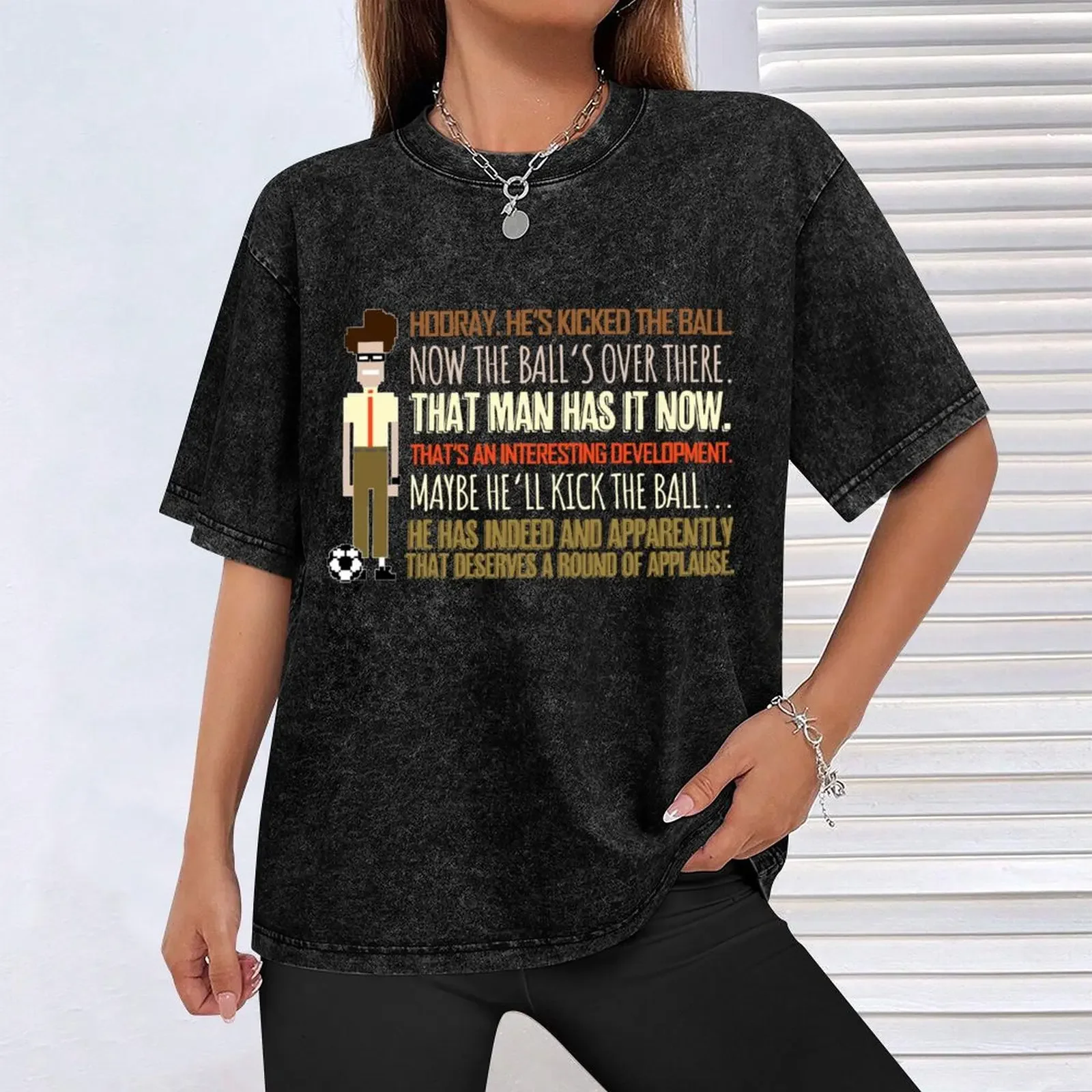 IT Crowd Moss Dislikes كرة القدم تي شيرت القطن رجل تي شيرت الهبي الملابس مغني الراب الجرافيك تيز لصبي قمصان ثقيلة الرجال