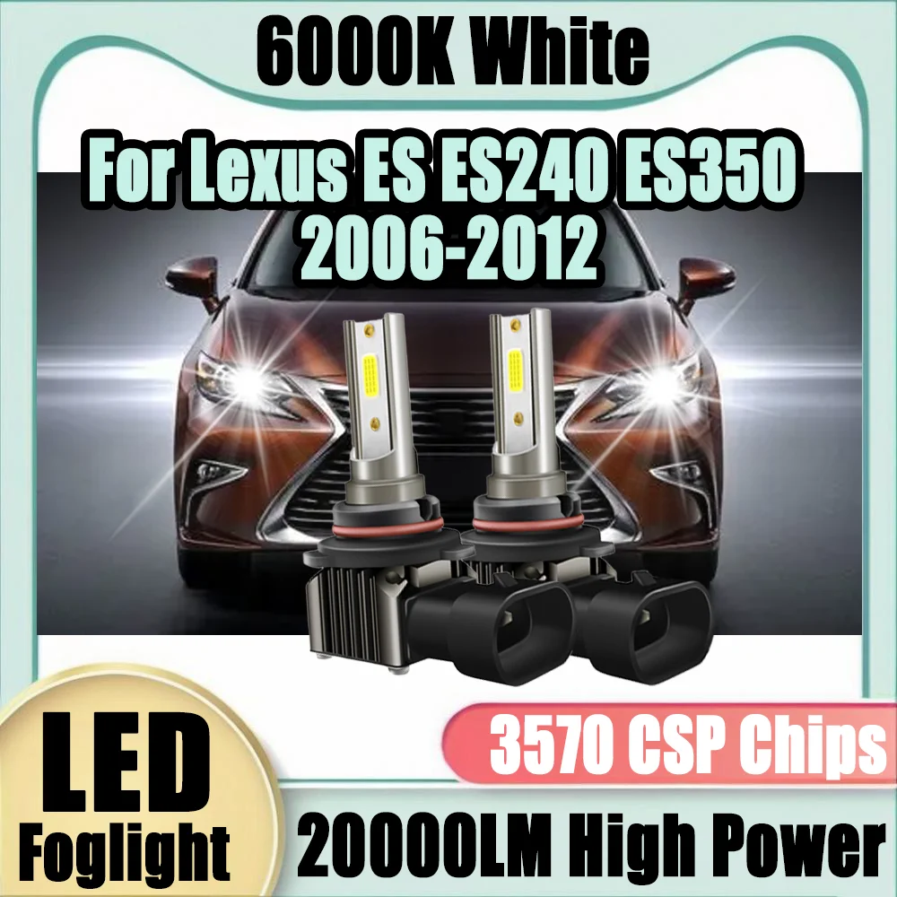 

9006 Fog Lamps Canbus 90W LED Fog Lights 6000K White Super Bright For Lexus ES ES240 ES350 2006 2007 2008 2009 2010 2011 2012