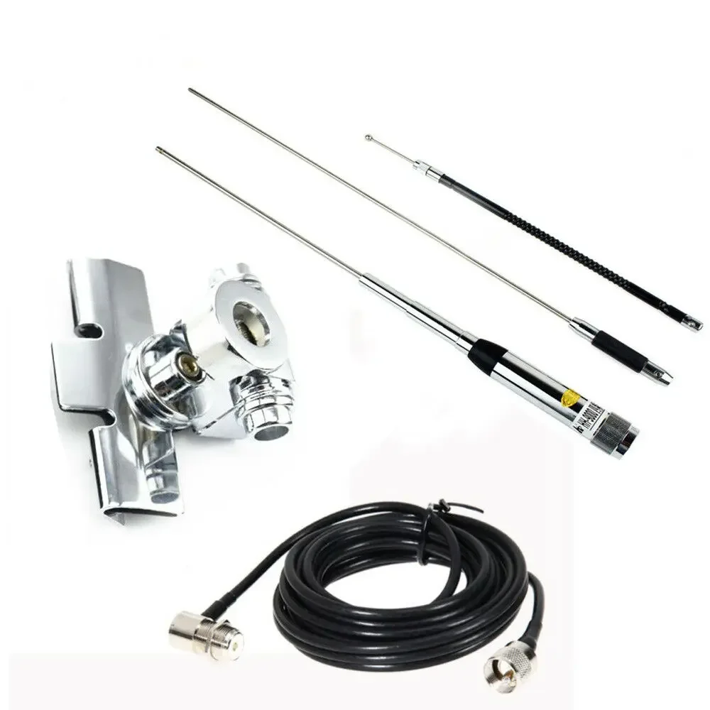 HUAHONG HH9000 Antenna Kit Quad Band Extend Cord Bracket Clip PL259 29Mhz 50Mhz 144Mhz 430Mhz Mobile Radio Aerials Tools