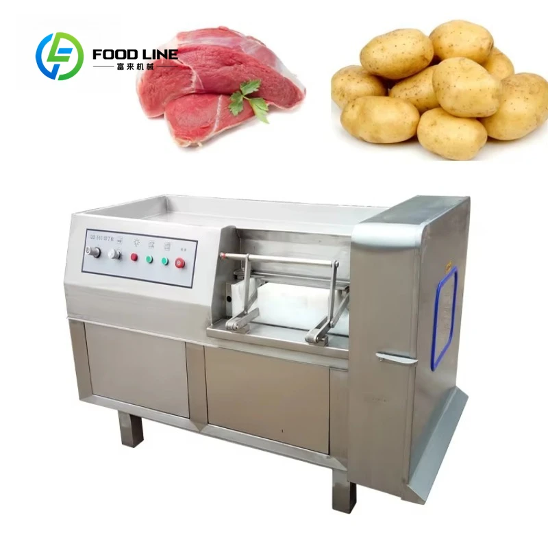Customized High Efficiency Automatic Fresh Meat Slicer Shredded Meat Grinder Frozen Meat Dicing Machine Large Capacity Durable