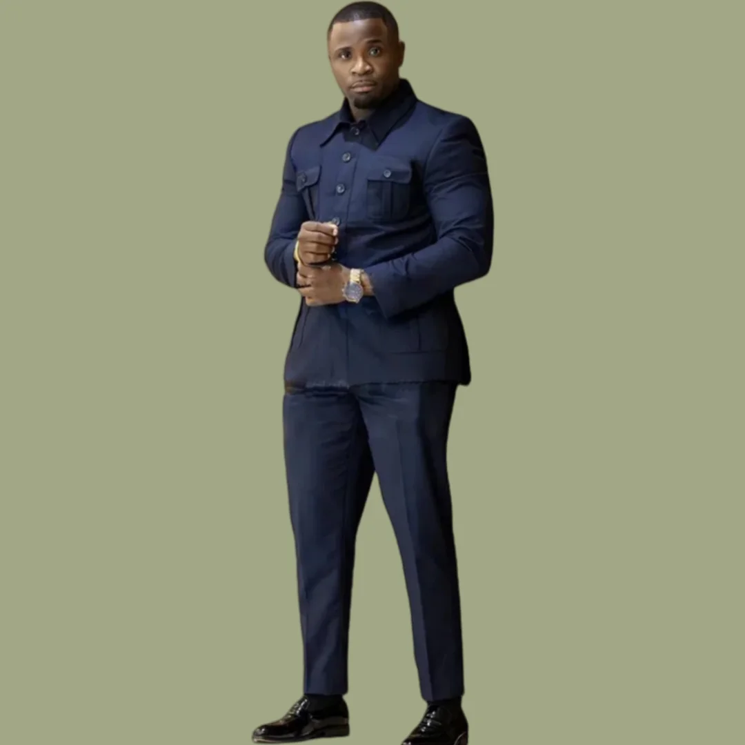 

Newest Men's Navy Blue Slim Fit Suit Set Perfect for Weddings and Professional Events Two Piece Suit Tailor-made Jacket pants