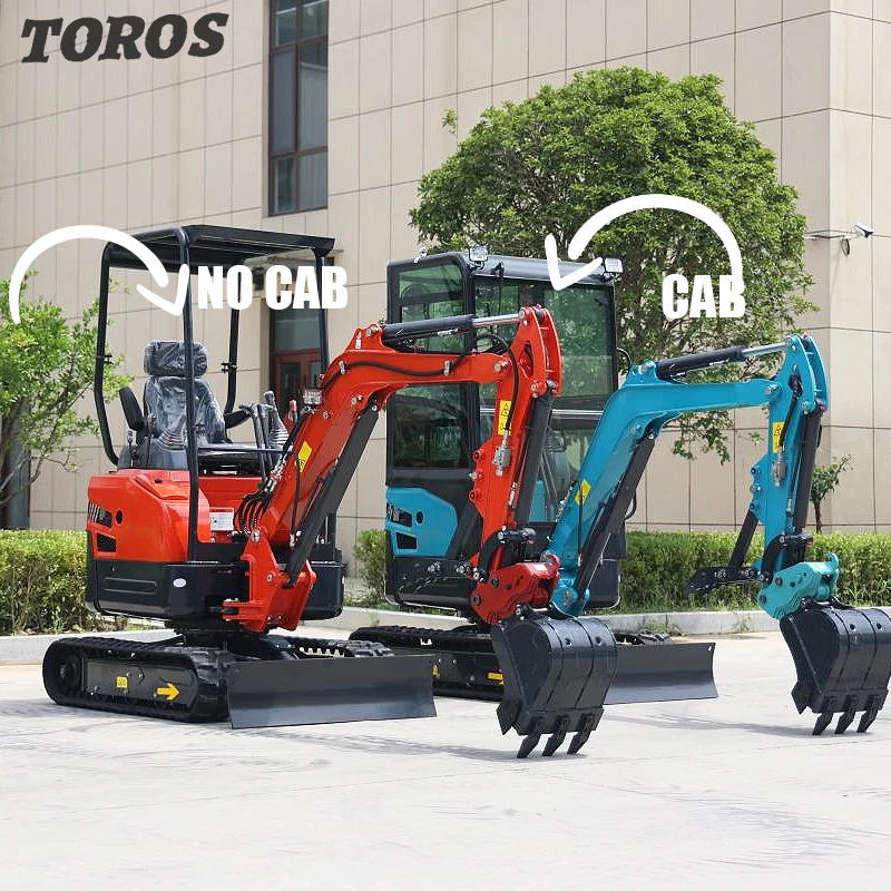 Diskon mesin pemindah bumi 1ton 1,2ton 1,8 ton 2ton ekskavator perayap mikro Mini dengan ember gratis