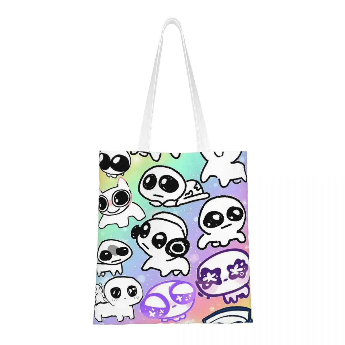 TBH Autism Creature Meme Yippee Shopping Bags Women Canvas The Tote Bag Reusable Girls Shoulder Tote Travel Handbag
