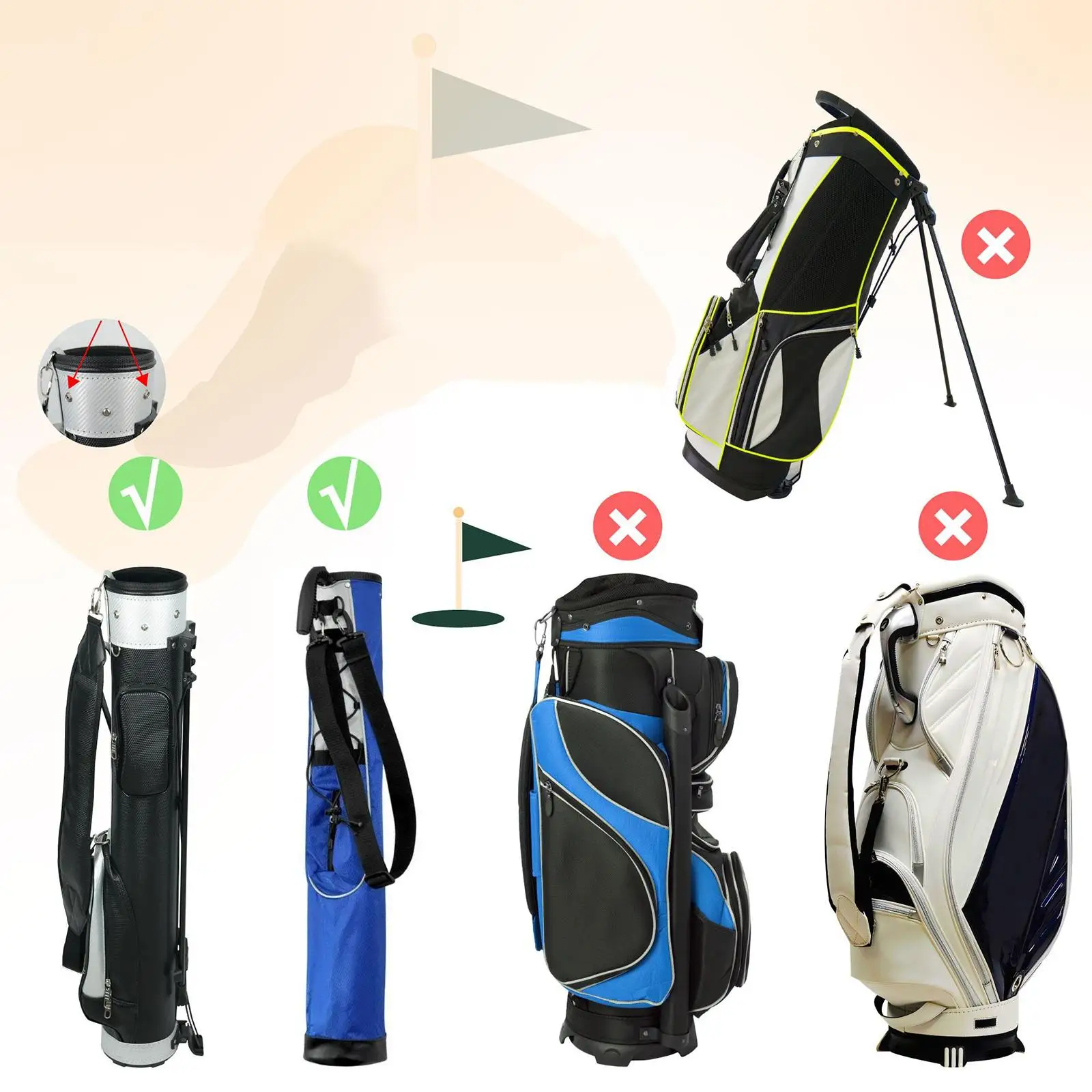 Oxford Golf Bag Rain Hood Water Resistant Protector Sleeve for Men Women Stand Bag Caddy Bag Golf Equipment